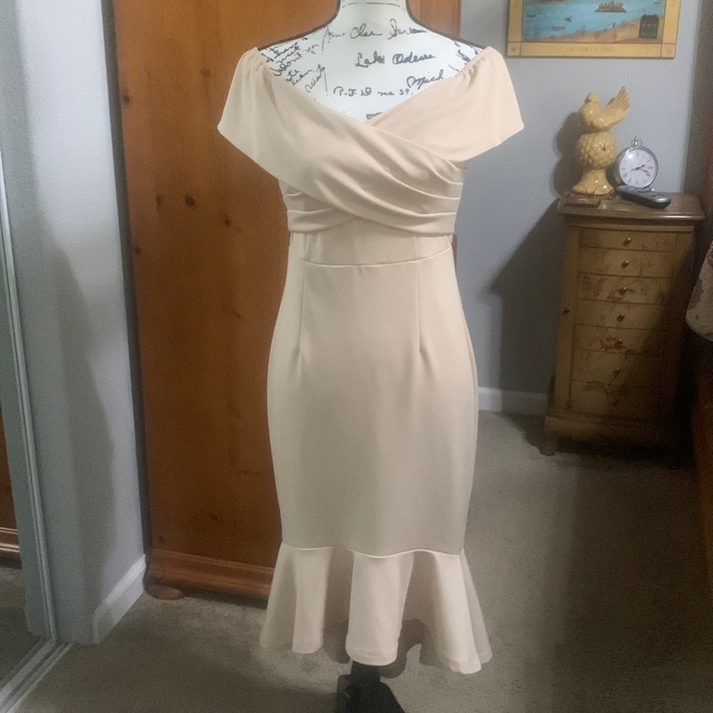 Grace Karen Beige Evening Gown